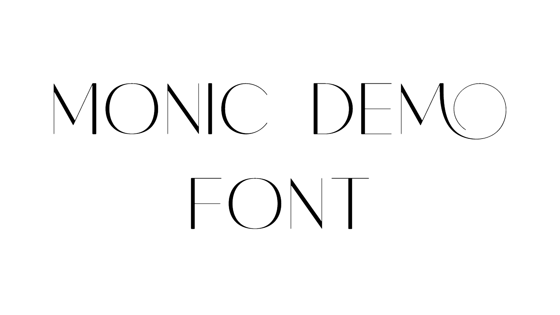 Monic font preview
